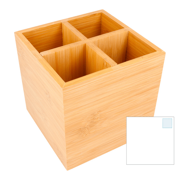 Bambusowy uchwyt na sztućce